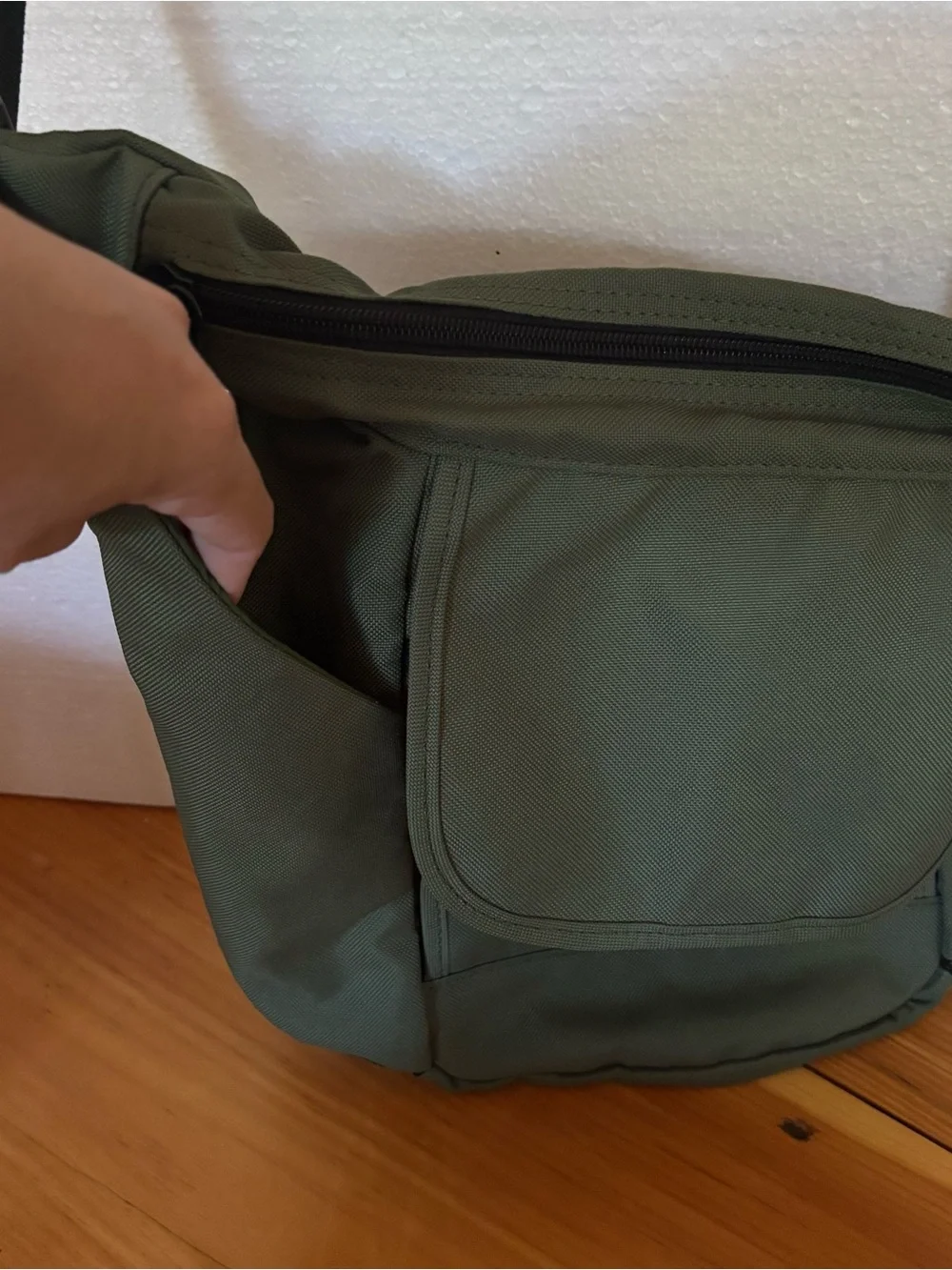 Eddie Bauer Olive Green Messenger Crossbody Bag for Men